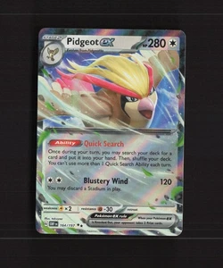 Pidgeot ex 164/197 Obsidian Flames Ultra Rare Holo Pokemon Card LP+ - Picture 1 of 10