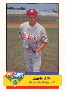 Jackie Rife 1994 Fleer ProCards 3292 Martinsville Phillies Baseball Card - Picture 1 of 2