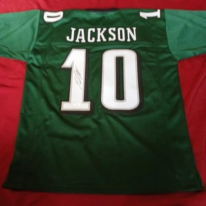 Camiseta deportiva verde personalizada autografiada para hombre XL DeSean Jackson #10 Philadelphia Eagles - Imagen 1 de 9