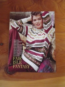 KNITTING PATTERN FAIR ISLE FANTASY DESIGNER CREATIVE NEEDLES 1991  * MUST SEE - Picture 1 of 1