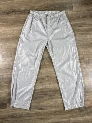 Antiga Calça Lacoste Masculina Extra Grande Cinza Izod Nylon Chuva Aquecimento Basquete Golfe - Imagem 1 de 4