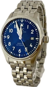 Reloj de piloto IWC Mark XX IW328204 azul 40 mm reloj automático para hombre casi como nuevo A4779 - Imagen 1 de 13