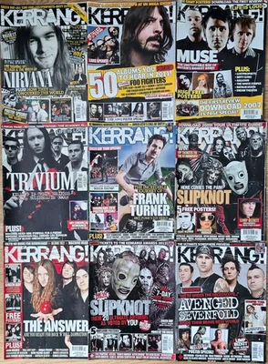 Magazine Mixed x9 Set 10-Kerrang - Nirvana, Trivium, Frank Turner, Slipknot Used - Image 1 of 4