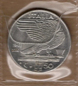 A588: Moneta Coin Regno d'Italia - Vittorio E III: 50 Cent Impero 1941 XIX - Picture 1 of 1