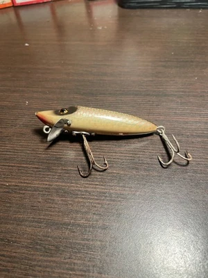 Ojos de vidrio vintage Heddon Baby Vamp marcado de fábrica segunda escala brillante Foto 1 de 4