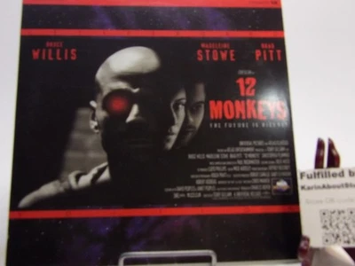12 Monkeys LaserDisc 1995 Sci-Fi Thriller • Brad Pitt, Bruce Willis Classic Foto 1 de 4