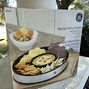 New GE Heated Party Platter worming dish appetizer stainless - Picture 1 of 2