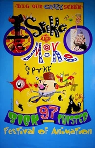 Spike & Mikes Sick And Twisted SIGNED SPIKE 1997 Festival Of Animation 17x11 #CS - Picture 1 of 3