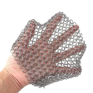 4x4 Kettenhemd Edelstahl Scrubber Ringreiniger Kochgeschirr Werkzeug Küchen O3H8 - Bild 1 von 12
