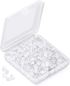 Silicone Earring Backs Earring Backings 1200 Pcs Soft Clear Ear Safety Back Pads - Picture 1 of 12