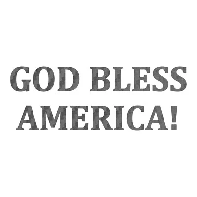 God Bless America Sticker - Carbon Fiber God Bless Decal - Choose Color - Image 1 of 3