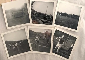 Lot of (6) 1966 Vintage High School Track Meet Photographs Powhatan Point Ohio - Picture 1 of 7