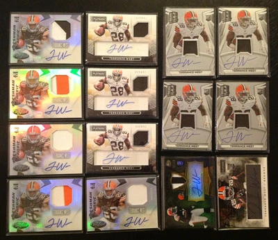 TERRANCE WEST Ravens ALL 2014 AUTO RC LOT (94) JERSEY PATCH CHROME FINEST STRATA - Image 1 of 4