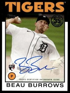 2021 Topps Autographs Beau Burrows Auto Detroit Tigers #86A-BBU - Picture 1 of 2