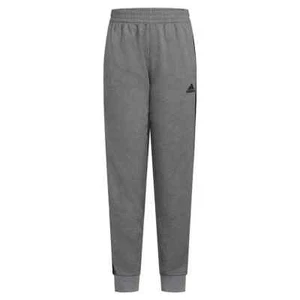 Adidas Boys' Heather 3s Tricot Jogger Big Kids Gray Black Stripe Size L - Picture 1 of 3