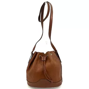 BURBERRY Shoulder Bag Vintage Leather Crossbody Brown Nova Check - Picture 1 of 21