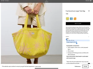 Wouf Cosmetic Bag + Tote Yellow Anthropologie Spain New Tags Fuerteventura - Picture 1 of 8