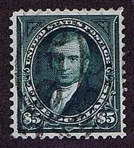 US 278 $5 1895 John Marshall PF cert grade 85 NY double oval Registry cancel - Picture 1 of 2