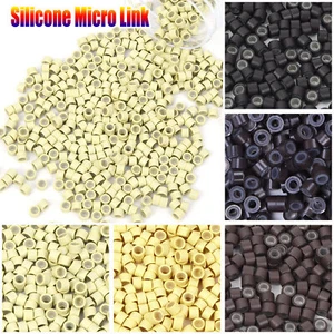 1000 PIEZAS SILICONA MICRO ESLABONES ANILLOS CUENTAS PARA MICRO ANILLO I PUNTAS EXTENSIONES DE CABELLO EE. UU. - Imagen 1 de 11