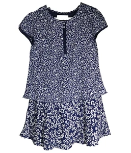Zara Girls Collection Sz 7/8 Dress Tiered Floral Babydoll Lined Rayon FREE SHIP - Picture 1 of 14