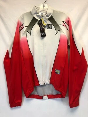 Breezewall 男式软壳夹克白色和红色 Santini 出品 — 第 1/3 张图片