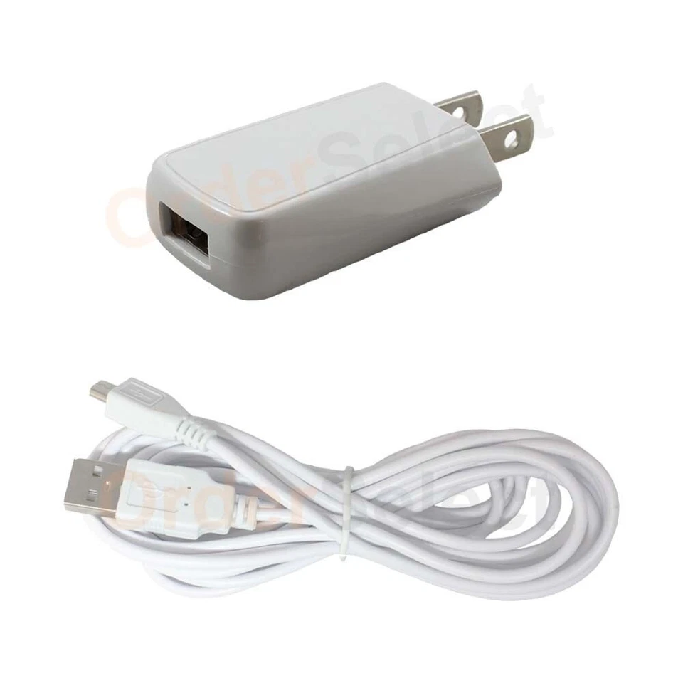 Wall Charger+USB Cable Cord 10FT Micro for Phone Samsung Rugby 4/LG G2 G3 G4 - Image 1 of 4