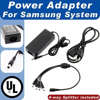 DC 12V 5A Power Adapter 4-Split Power Cable for CCTV Security Camera for Samsung - Image 1 of 3