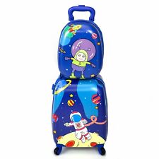 2 Pcs Kids Luggage Set for Boys and Girls 12" Backpack and 16" Trolley Suitcase