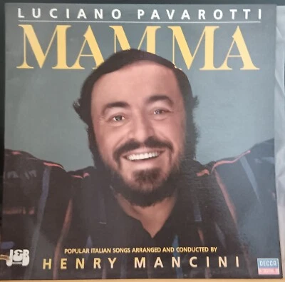 Luciano Pavarotti, Henry Mancini ‎– Mamma - 1984 LP record excellent, cover VG+ - Image 1 of 3