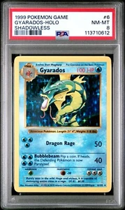 Gyarados PSA 8 Shadowless Holo Base Set #6/102 Pokemon 1999 - Picture 1 of 2