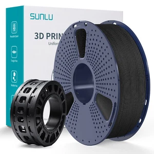 Consumibles de impresora 3D negra de filamento de fibra de carbono SUNLU PLA 1 kg/2,2 libras - Imagen 1 de 24