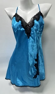 Frederick's of Hollywood Satin & Lace Slip Nightgown Womens Large Babydoll Y2K - Picture 1 of 11