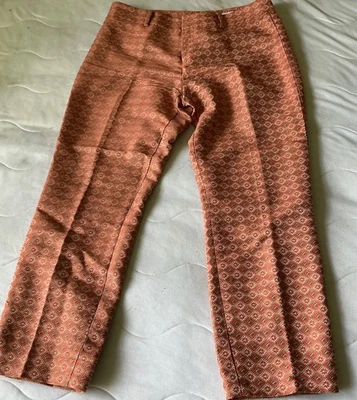 Pantalones de mujer Club Monaco naranja pattered talla 4 con diseño geométrico. Foto 1 de 4