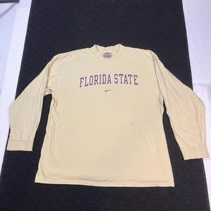 Florida State Seminoles Shirt Mens Large NCAA Basketball Nike Long Sleeve Tee - Picture 1 of 7