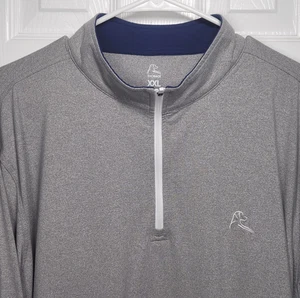 Rhoback Shirt 2XL Gray 1/4 Zip Sweater Golf Performance Stretch National Life Gr - Picture 1 of 14