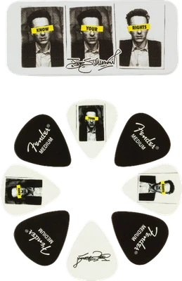 Genuine Fender Joe Strummer Collector Guitar Pick Tin, Medium (8 Picks) - Image 1 of 2