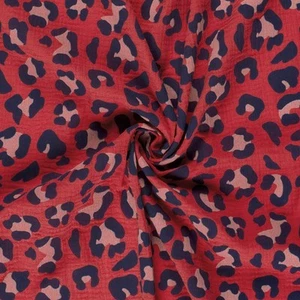 Musselinstoff Panther, fuchsia - Bild 1 von 1