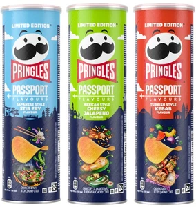 NEW PRINGLES PASSPORT Edition Potato Chips 3 Tubes Bundle 165g 5.8oz - Picture 1 of 7