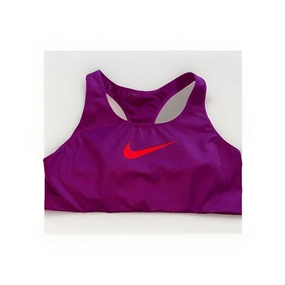 Sujetador deportivo Nike Swoosh soporte medio espalda corredor, talla pequeña magenta Foto 1 de 4
