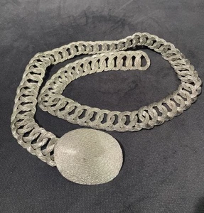 Vintage Gold Tone Brass Woven Braided Twisted Looped Metal Stretch Belt 42” - Picture 1 of 5
