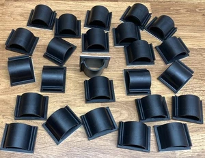 25x CÂBLE NYLON AUTO-ADHÉSIF NOIR TAILLE GRAND 33mm x 28mm POUR CÂBLE 16mm - Photo 1/2