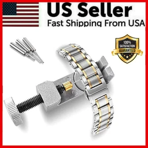 Metal Adjustable Watch Band Strap Bracelet Link Pin Remover Repair Tool Kit US - Picture 1 of 12