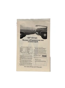 Vintage 1970 Allstate Bumpers Are Not Created Equal Ad Advertisement - Picture 1 of 2
