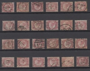 QV SG48-49 24 x ½d Bantams - Mixed Plates - NO PLATE 9 - Used - Ref:-1559 - Picture 1 of 2