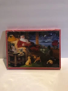 New Sealed Santa's Delight Jigsaw Puzzle Tom Newsom Christmas 200 Pieces - Picture 1 of 2