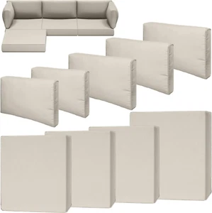 9 Piece Outdoor Patio Waterproof Cushion Covers, Fits 4-Seat Wicker Rattan Secti - Picture 1 of 12