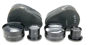 Spiratone 2 AUX Lenses Tele & Wide W/Bay I For Yashica, Minolta & Rolleiflex 6x6 - Picture 1 of 2