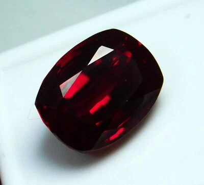 Natural Rare Almandine Red Garnet 11.80 Ct Certified Cushion Cut Loose Gemstone - Image 1 of 4