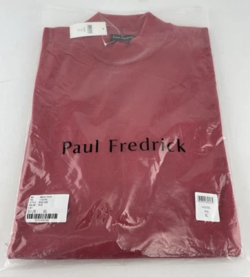 Paul Fredrick Mens XL Supima Cotton Long Sleeve Crewneck Red Sweater  NEW  PKG - Image 1 of 4