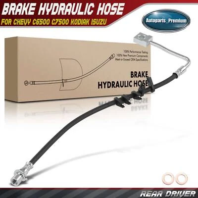 Rear Left Brake Hydraulic Hose for Chevrolet C6500 C7500 Kodiak Isuzu HTR GMC - Image 1 of 4